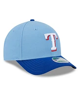 New Era Men's Light Blue Texas Rangers Player Replica 9FORTY Adjustable Hat