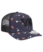 New Era Men's Navy/Black Washington Commanders Adventure Drinks Pattern 9SEVENTY Stretch-Snap Hat