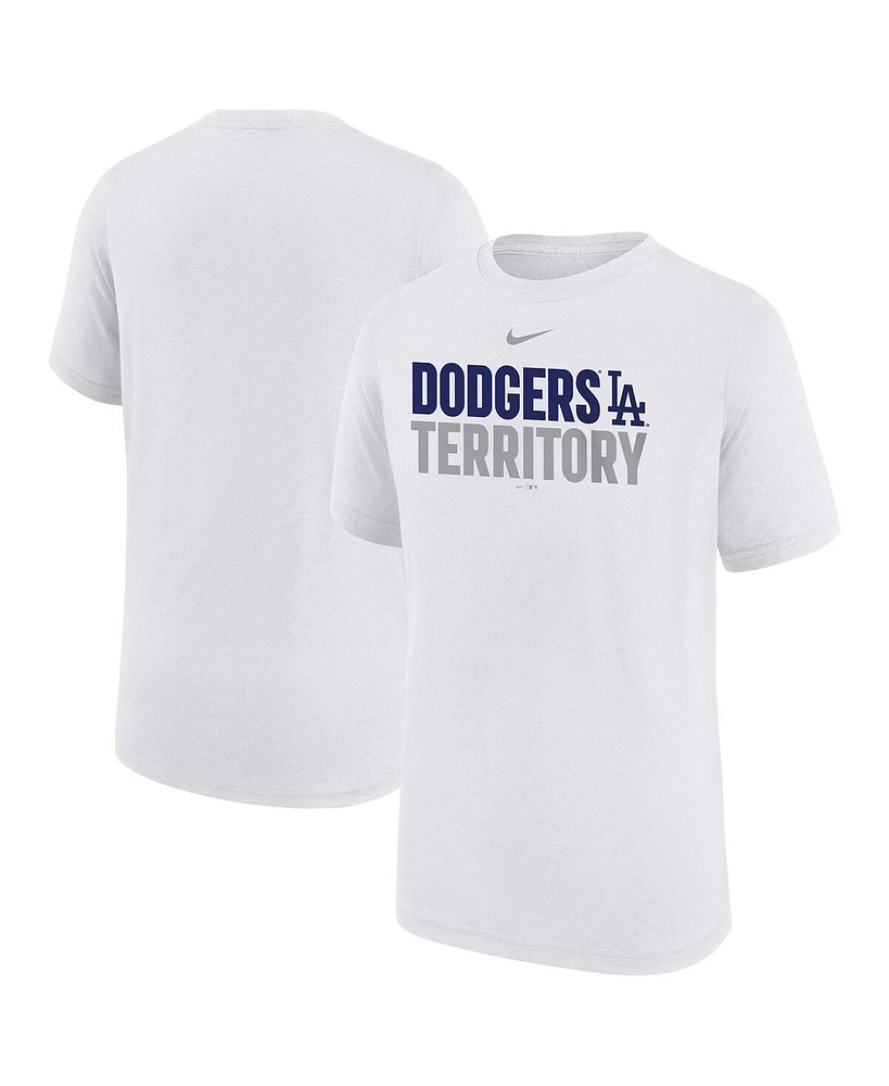 Nike Big Boys and Girls White Los Angeles Dodgers Local Legend T-Shirt