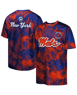Outerstuff Big Boys and Girls Royal/Red New York Mets Pinch Hitter T-Shirt