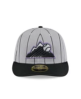 New Era Men's Gray/Black Colorado Rockies 2025 Batting Practice Low Profile 59FIFTY Fitted Hat