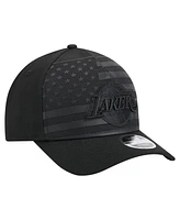 New Era Men's Black Los Angeles Lakers Game Day Flag A-Frame 9FORTY Adjustable Hat