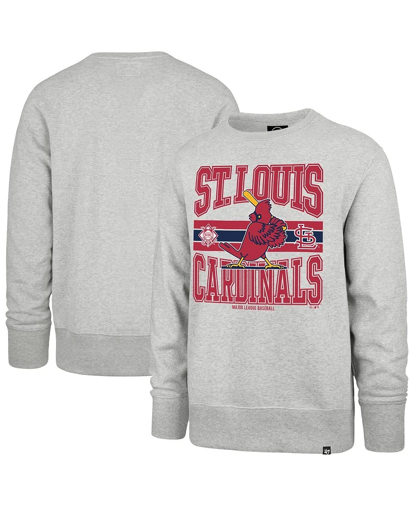 '47 Brand Men's Gray St. Louis Cardinals Letters Headline Pullover Sweatshirt