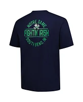 Fanatics Men's Navy Notre Dame Fighting Irish Big Tall Fast Break 2 Hit T-Shirt