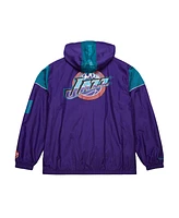 Mitchell & Ness Men's and Women's Purple Utah Jazz Hardwood Classics Team Og 3.0 Anorak Half-Zip Windbreaker Jacket