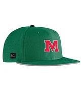 Nike Men's Green Ole Miss Rebels On-Field Baseball Performance Fitted Hat