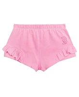Outerstuff Girls Toddler 2-Piece Pink Boston Red Sox Dugout Cute T-Shirt and Shorts Set