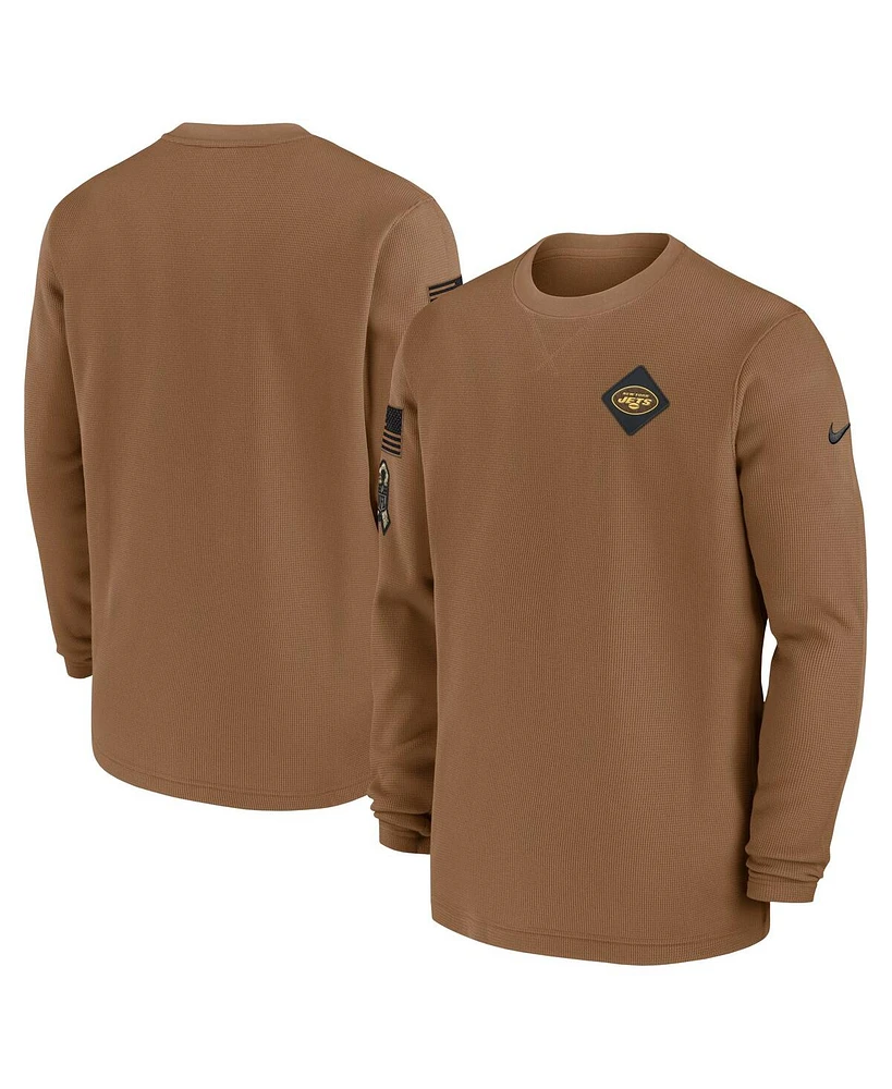 Nike Men's Brown New York Jets Salute to Service Pullover Sweatshirt