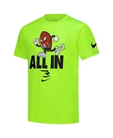 Nike 3BRAND by Russell Wilson Big Boys and Girls Neon Green Performance All In Ballers T-Shirt