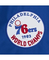 Mitchell & Ness Men's Royal Philadelphia 76ers Team Origins Anorak Quarter-Zip Pullover Hoodie