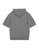 Mitchell & Ness Men's Heather Gray Jackson State Tigers Fleece Short Sleeve Pullover Hoodie