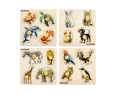 Quokka Wooden Puzzles for Toddlers 1-3 – Pegged Puzzles for Kids