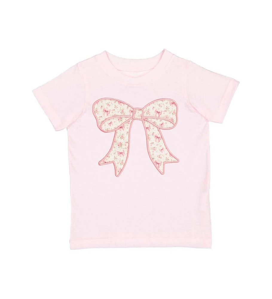 Sweet Wink Baby Girls Ditsy Floral Bow Patch Short Sleeve T-Shirt