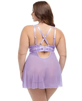 Oh La La Cheri Plus Size Saracita Lace 3 Piece Bra Set