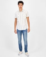 Sun + Stone Men's Alden Short Sleeve Western Style Snap-Front Shirt, Exclusively at Macy's
