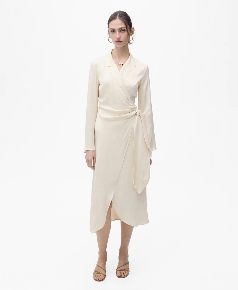 Mango Women's Wrap Midi Dress