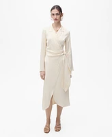 Mango Women's Wrap Midi Dress