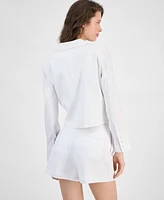 Guess Women's Linden Tie-Front Cropped Blazer