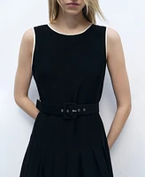 Mango Women's Flared Midi Dress