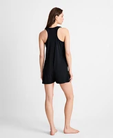 State of Day Women's Racerback Ribbed Henley Romper, Exclusively at Macy's