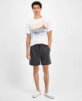 Sun + Stone Men's Short Sleeve Lava Flow Graphic Crewneck T-Shirt, Exclusively at Macy's
