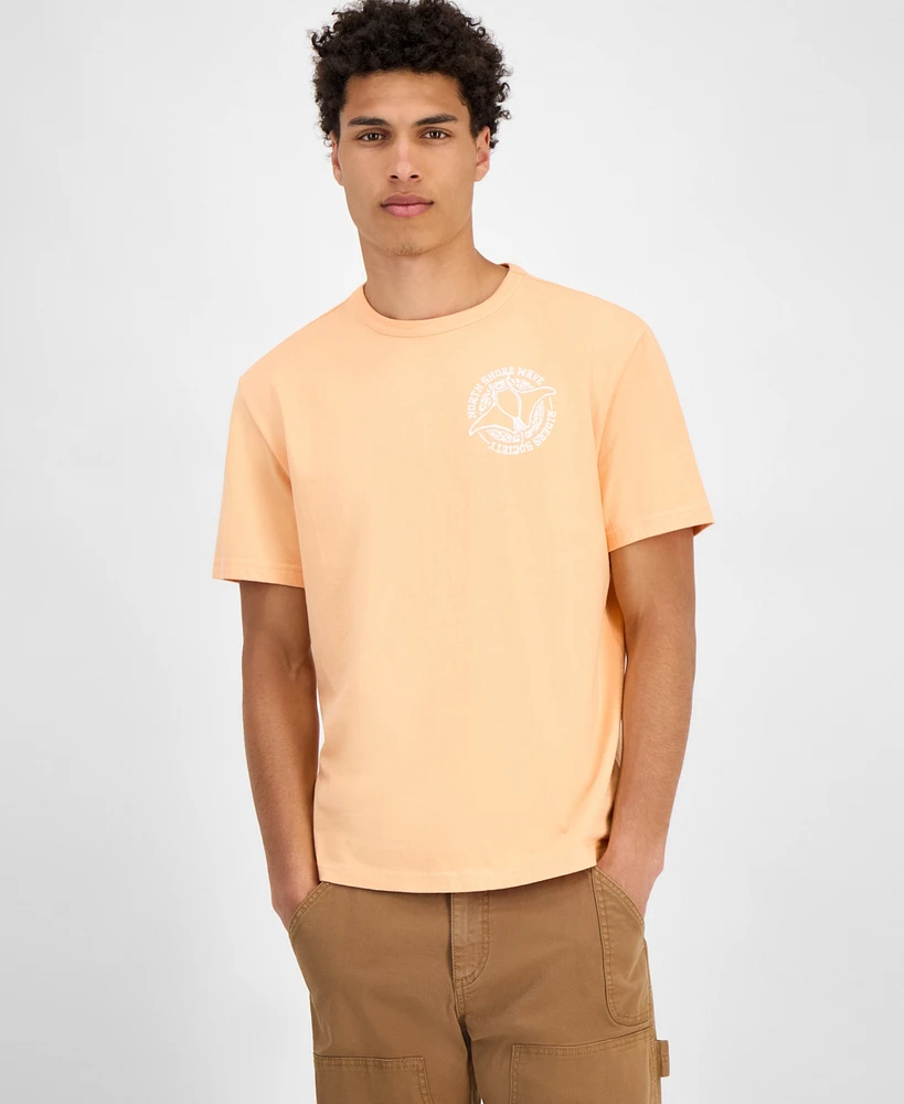 Sun + Stone Men's Short Sleeve Manta Ray Graphic Crewneck T-Shirt, Exclusively at Macy's