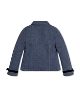 Hope & Henry Toddler Girls Dressy Knit Jacquard Riding Blazer