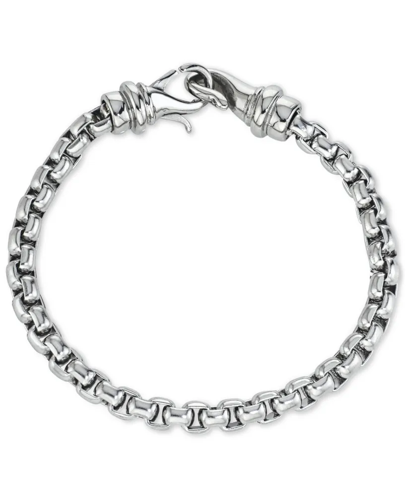 Men's Linked Bracelet in Stainless Steel, Created for Macy's