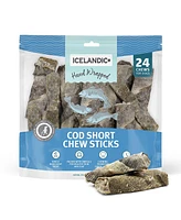 Cod Skin Hand Wrapped Dog Chew Stick: Short 5" - 24 pk