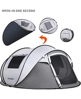 EchoSmile Camping Instant Tent, 4 Person Pop Up Water Resistant Dome Easy Setup for Hiking and Outdoor, Portable Tent with Carry B