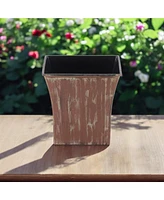Sturdy Round Plastic Planter for Outdoor Patio and Indoor Spaces