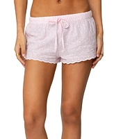 Edikted Women's Talula Eyelet Shorts