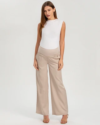 Pietro Brunelli Maternity Lyocell Wide Leg Warren Trousers