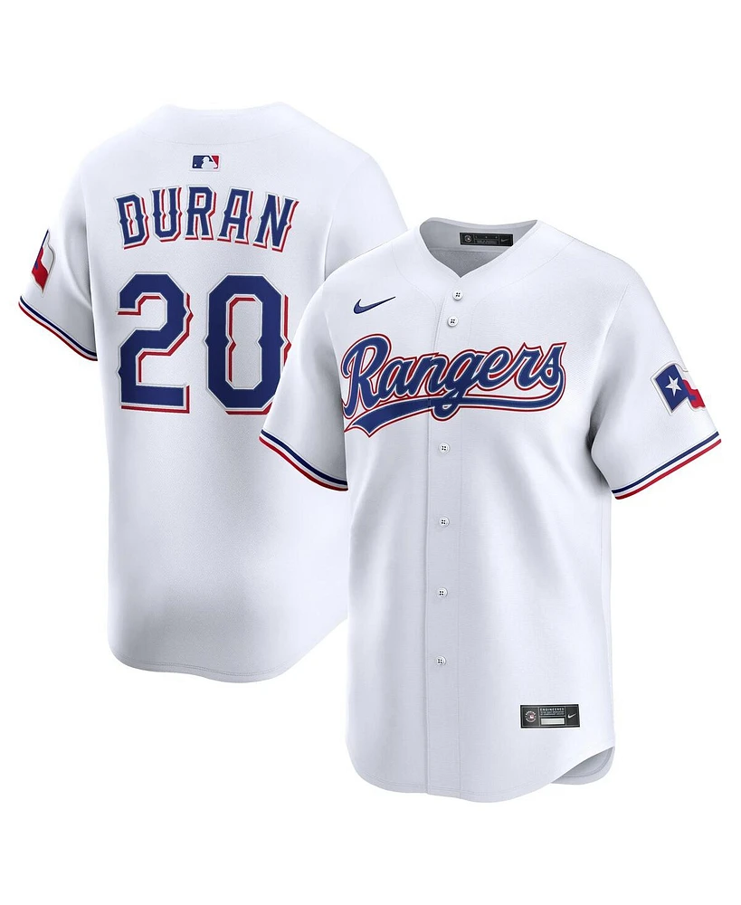 Nike Men's Ezequiel Duran White Texas Rangers Alternate Limited Player Jersey