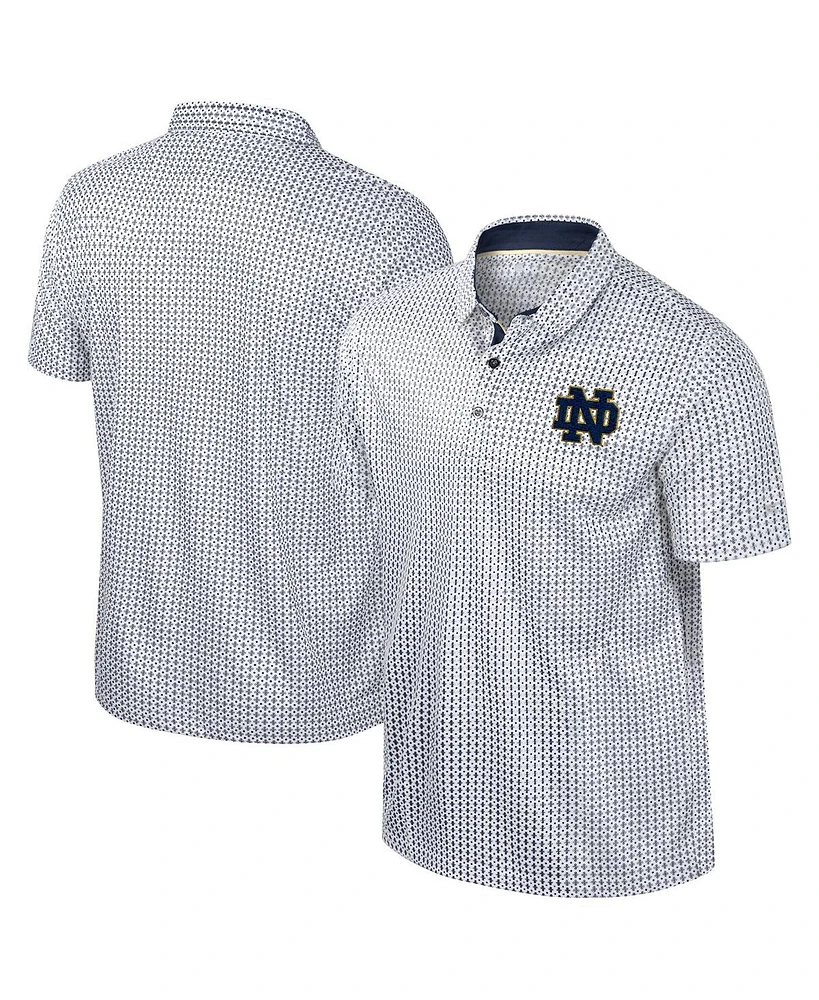 Colosseum Men's Navy Notre Dame Fighting Irish Big Tall Marty Rival Polo Shirt