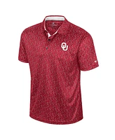 Colosseum Men's Crimson Oklahoma Sooners Sublimated Golf Polo Shirt