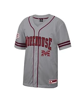 Colosseum Men's Gray Morehouse Maroon Tigers Free Spirited Baseball Jersey