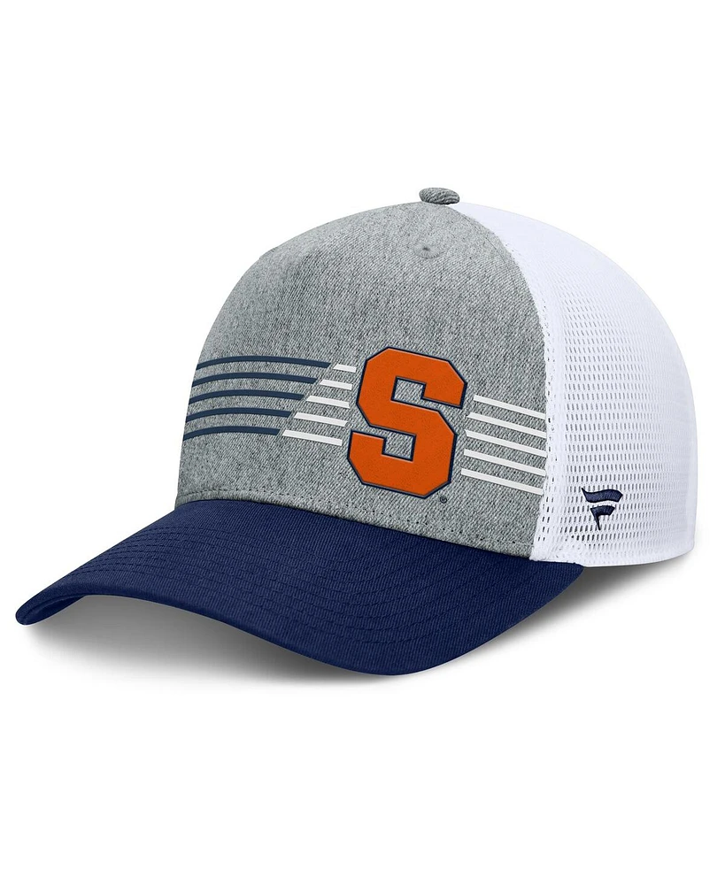 Fanatics Men's Heather Gray/Navy Syracuse Orange Profile Trucker Adjustable Hat