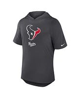 Nike Men's Anthracite Houston Texans Tri-Blend Performance Hoodie T-Shirt