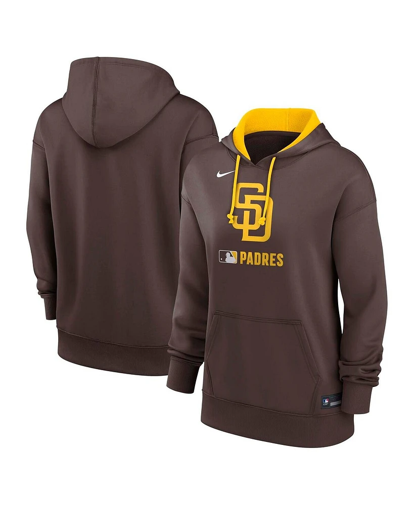 Nike Women's Brown San Diego Padres Authentic Collection Performance Pullover Hoodie