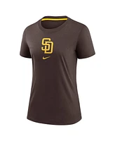 Nike Women's Brown San Diego Padres Authentic Collection Early Work Tri-Blend T-Shirt