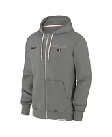 Nike Men's Charcoal Toronto Blue Jays Authentic Collection Travel Performance Full-Zip Hoodie