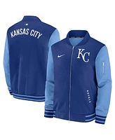 Nike Men's Royal/Light Blue Kansas City Royals Authentic Collection Dugout Full-Zip Bomber Jacket