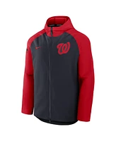 Nike Men's Navy/Red Washington Nationals Authentic Collection Raglan Performance Full-Zip Jacket