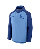 Nike Men's Light Blue/Royal Kansas City Royals Authentic Collection Raglan Performance Full-Zip Jacket
