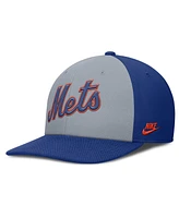 Nike Men's Gray/Royal New York Mets Pro Performance Snapback Hat