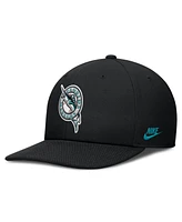 Nike Men's Black Florida Marlins Pro Performance Snapback Hat