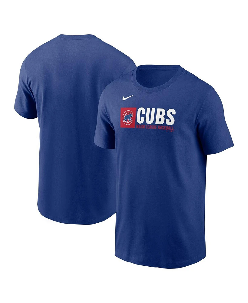 Nike Men's Royal Chicago Cubs Team Block T-Shirt
