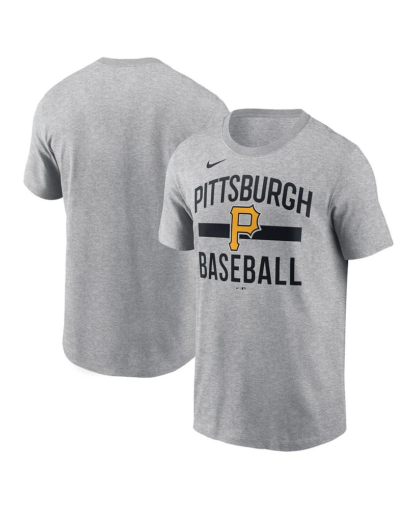 Nike Men's Heather Gray Pittsburgh Pirates Arched T-Shirt