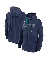 Nike Men's Navy Seattle Mariners Knockout Script Full-Zip Hoodie